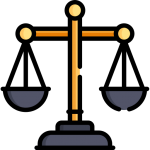 Icon of a scale that represents legal and law firms, an industry NCS services.