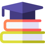 Icon of books representing education, an industry NCS services.