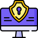 Icon for Cyber Security of a lock on a desktop
