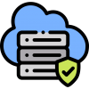 Icon for IT Services & Security of server switches and a cloud