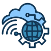 Icon for Managed IT Services & Security of internet and cloud computing.